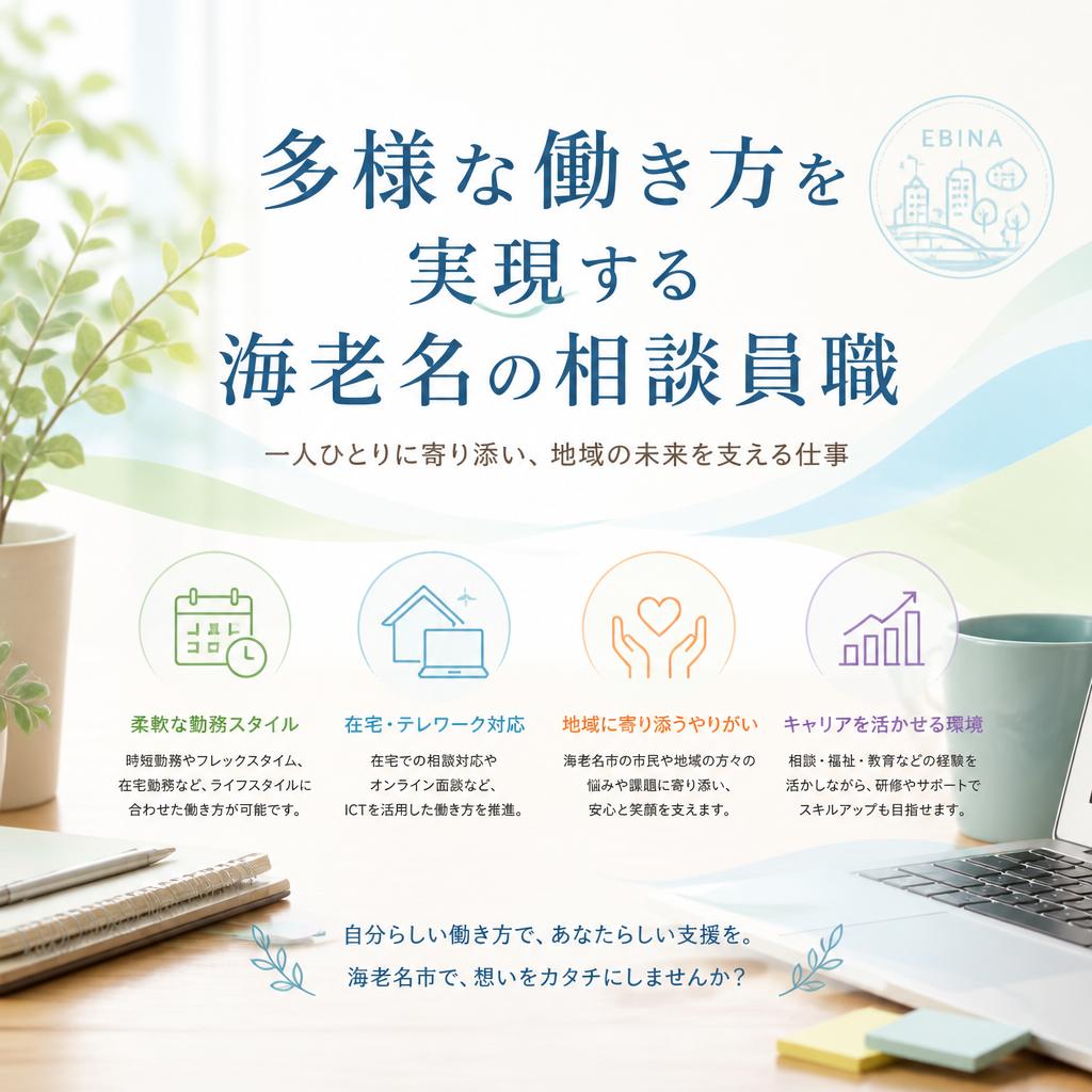 多様な働き方を実現する海老名の相談員職